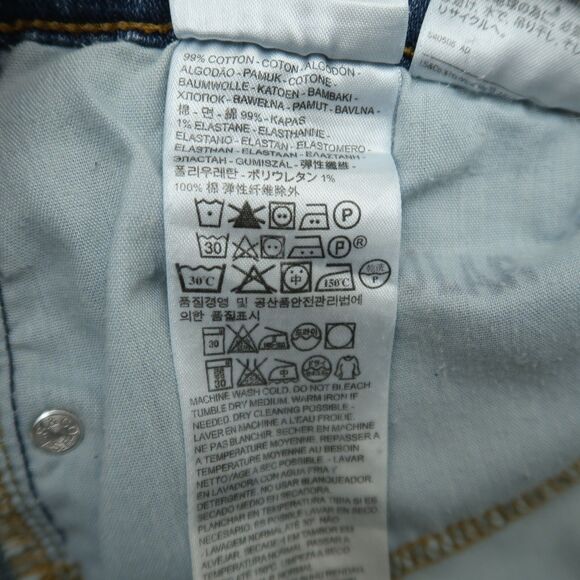 Levi's 518 Jeans Juniors 7 Blue Superlow Stretch Bootcut 29" Inseam Distressed - Picture 9 of 16